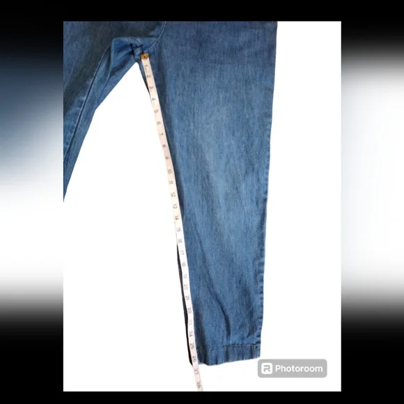 Vintage 80s 90sWomen's Jump suit denim jeans size Small / Medium - Picture 5 of 12